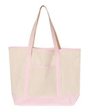 Q-Tees Q1500 34.6L Large Canvas Deluxe Tote
