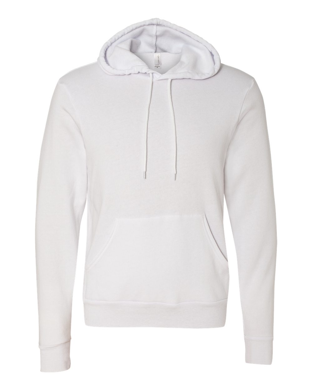 Bella + Canvas C3512 Unisex Jersey Hoodie - 100% Combed Cotton (White, 2XL)